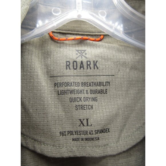 Roark Shirt XL Performance Hiking Travel Stretch Lightweight Button Up - Picture 10 of 11